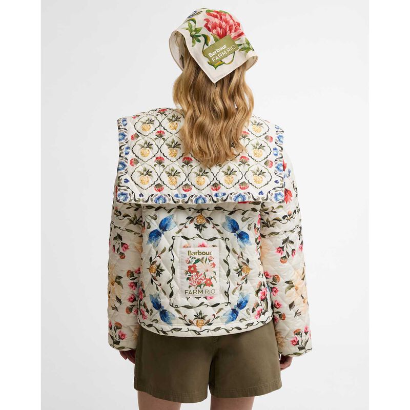 Barbour x FARM Rio Azelia Quilted Jacket image number 1